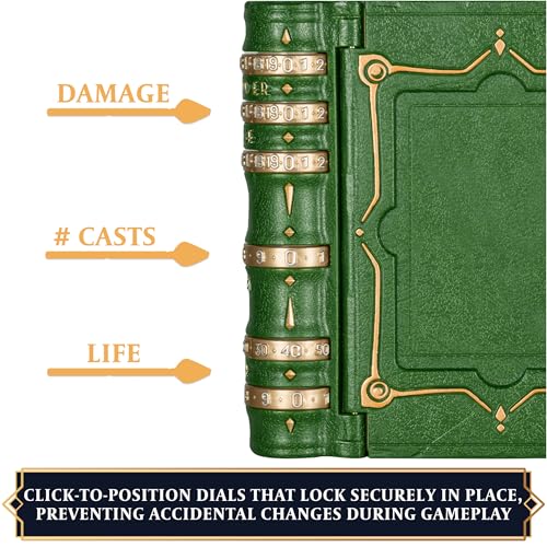 lynx MTG Commander EDH Command ZoneTray for Magic The Gathering With Damage Cast Life Counters Store your Commander Decks Dice Tokens inside up to 30 Sleeved Cards MTG Accessories Gift Green - Image 5