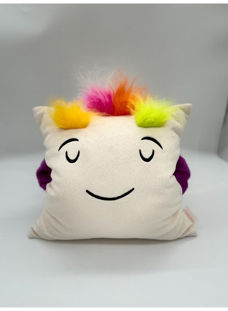 COALICIA TAPO 35×35 cm – Soft Plush Muff Toy and Pillow, Milk Color, Cozy Travel and Home Companion - Image 1