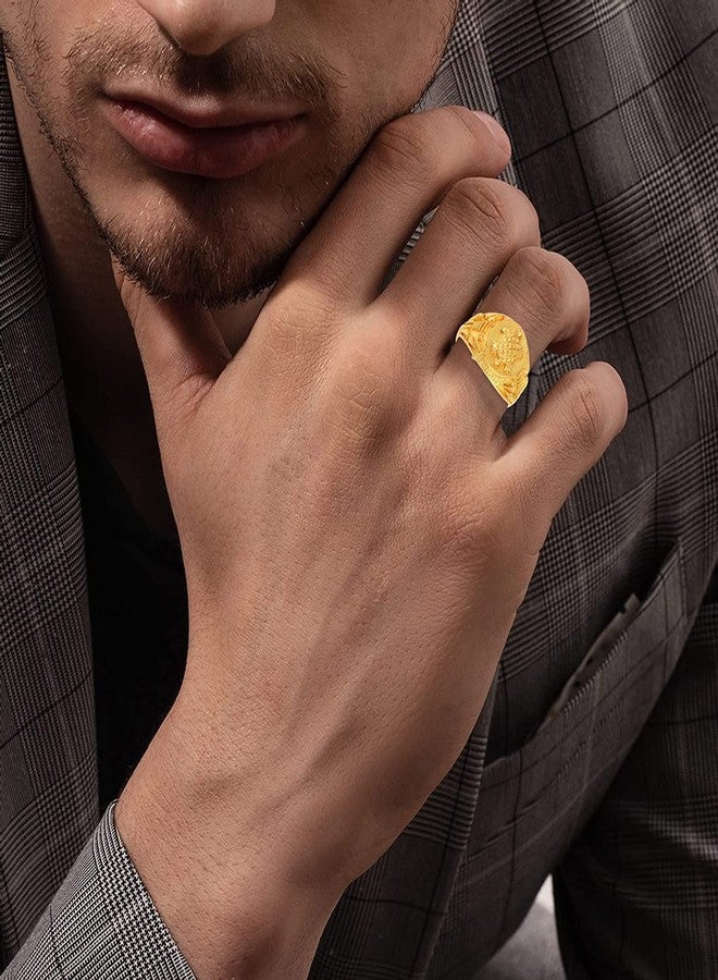 morir Gold Plated Brass Healthy Longevity Turtle-Tortoise Vastu Feng Shui Kachua Finger Ring Jewelry for Unisex - Image 3