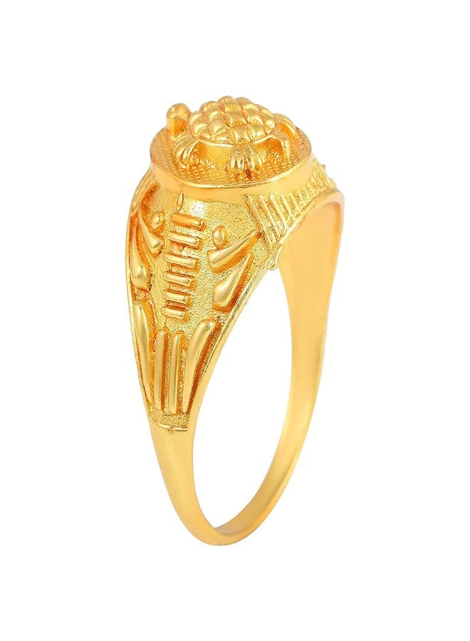 morir Gold Plated Brass Healthy Longevity Turtle-Tortoise Vastu Feng Shui Kachua Finger Ring Jewelry for Unisex - Image 2