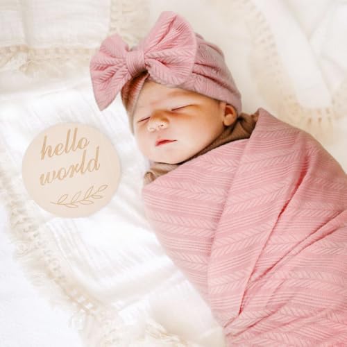 DRESHOW BQUBO Newborn Receiving Blanket Hat Mittens Set for Baby Unisex Baby Boys Girls Essentials Newborn Registry Must Haves Stroller Crib Shower Gifts - Image 3