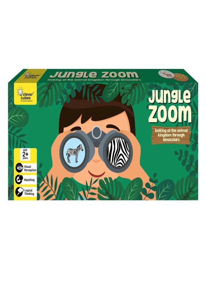 Clever Cubes Jungle Zoom | Creative Animal Puzzles | for 2 3 4 Years Girls Boys | Early Learning Educational Game | Sorting Colour Pattern Recognition | Preschool Toddler Activity | Brain Development - Image 1