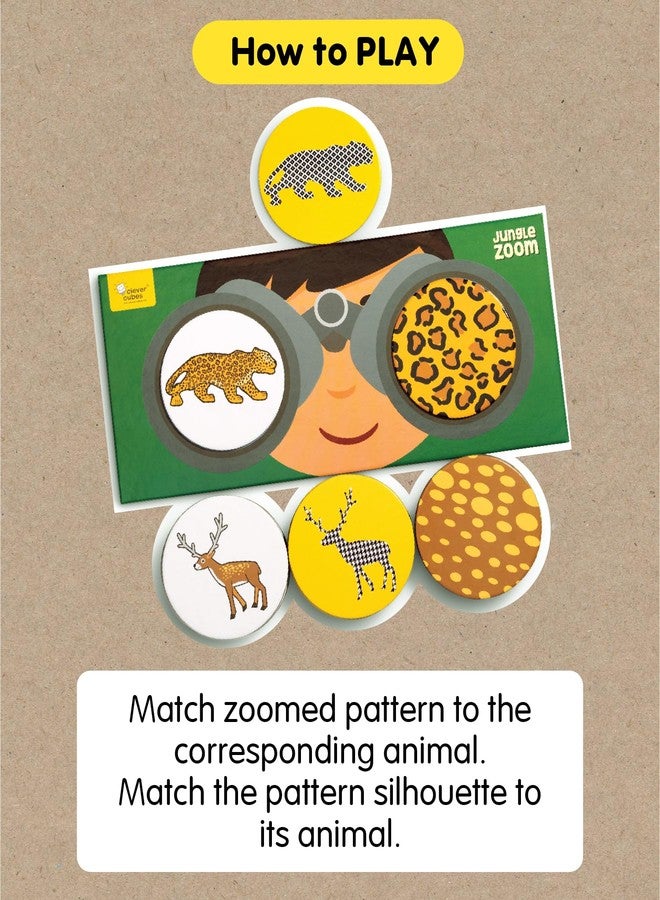 Clever Cubes Jungle Zoom | Creative Animal Puzzles | for 2 3 4 Years Girls Boys | Early Learning Educational Game | Sorting Colour Pattern Recognition | Preschool Toddler Activity | Brain Development - Image 4