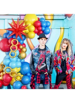 Sowide Balloon Arch Kit, Red Blue Yellow Balloons Garland Kit With Explosion Star Foil Balloons For Cartoon Hedgehog Carnival Circus Theme Birthday Party Baby Shower Decorations  - Image 5