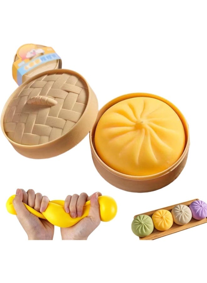 GIOIO Giant Glitter Dumpling, Giant Dumpling Squishy, Mega Rainbow Dumplings, Cute Anxiety Relief Fidget Toy, with Steamer Box,Soft Squeeze Decompression Dough... - Image 1