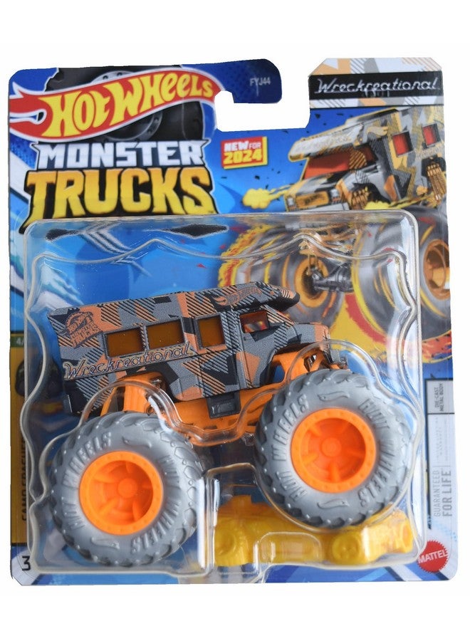 ماتش بوكس شاحنات هوت ويلز مونستر ريكريشيونال، كامو كراشرز 4/4 كونيكت آند كراش كار بمقياس 1:64 مصبوبة بالقالب