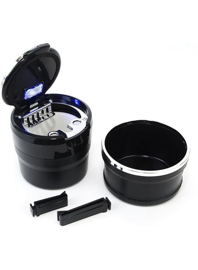 Adjustable Smokeless Car Ashtray with Lid Smell Proof with LED Light with All,ceramic Interior, Cup holder size, Detachable and Portable, Fiat - Image 3