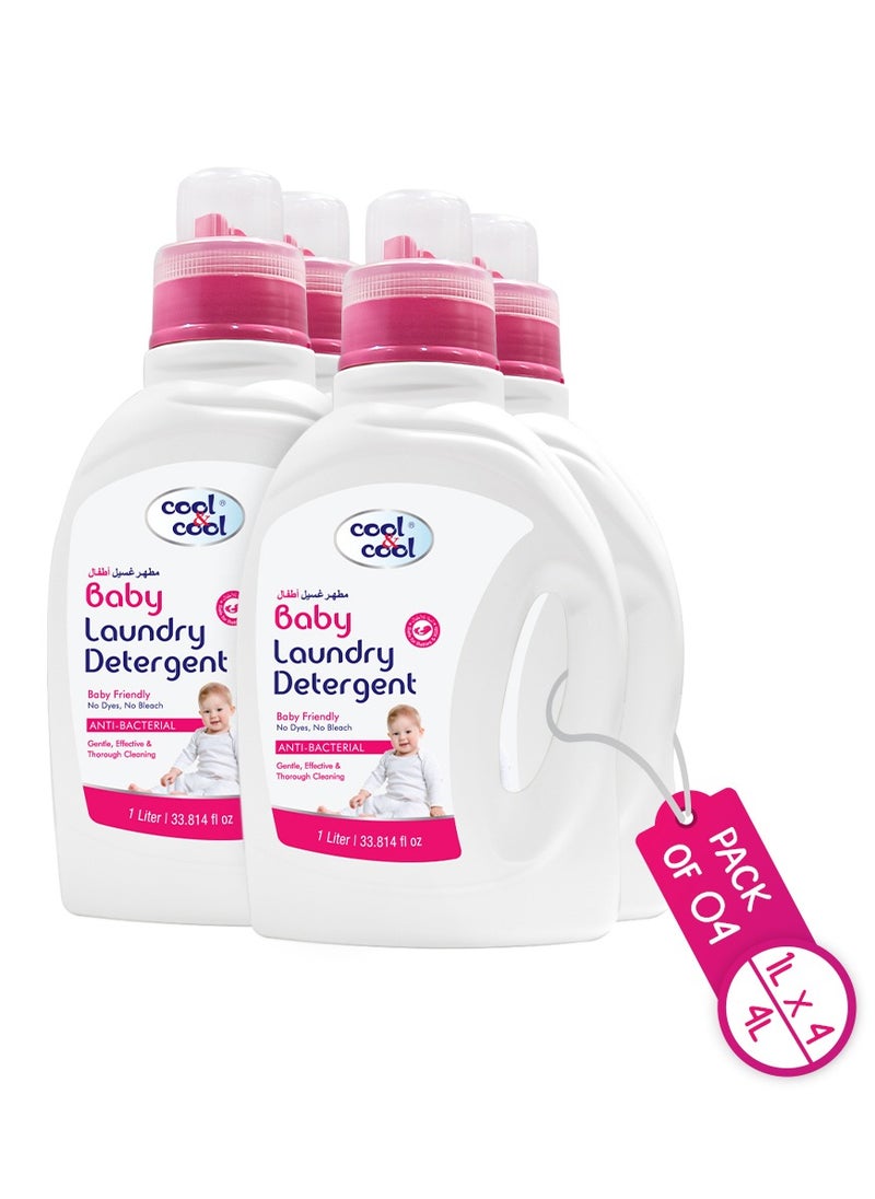 Cool & Cool Baby Laundry Detergent 4 x 1L  - Image 1