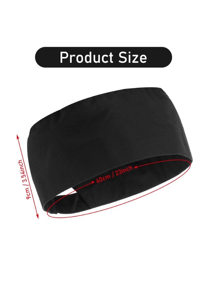 KOWVOWZ 2Pcs Unisex Chef Hats Kitchen Cooking Food Service Caps With Adjustable Breathable Mesh Top - Image 3