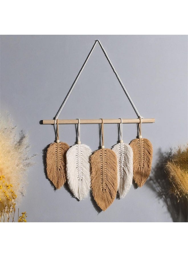 Home Gallery - Leaf Macrame Wall Hanging Handmade - Image 1