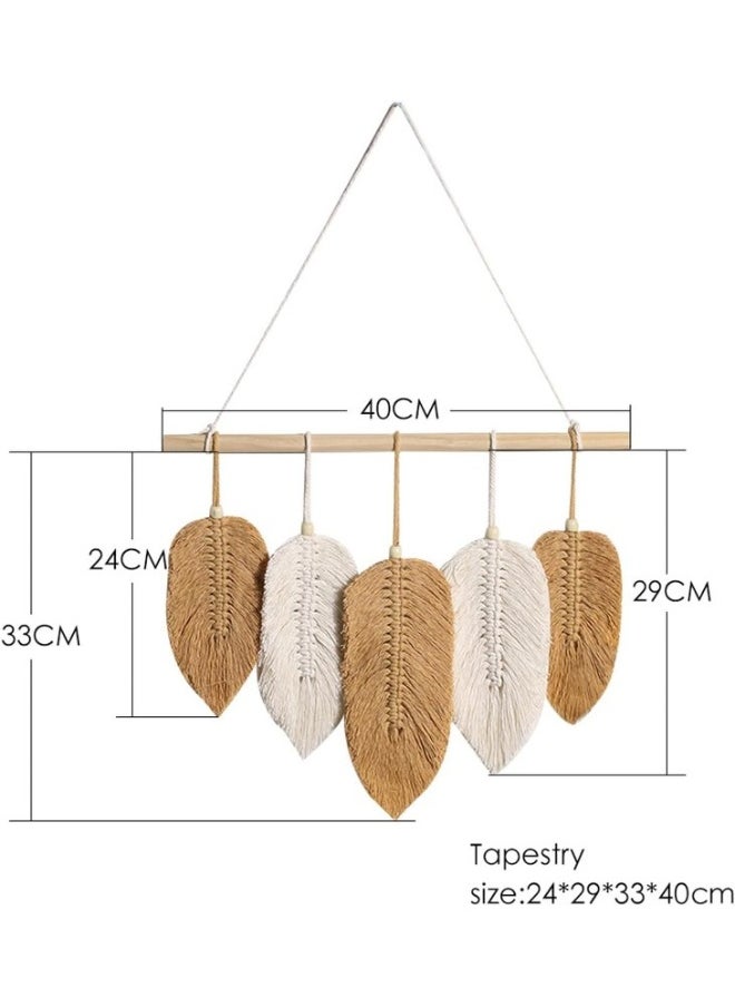 Home Gallery - Leaf Macrame Wall Hanging Handmade - Image 1