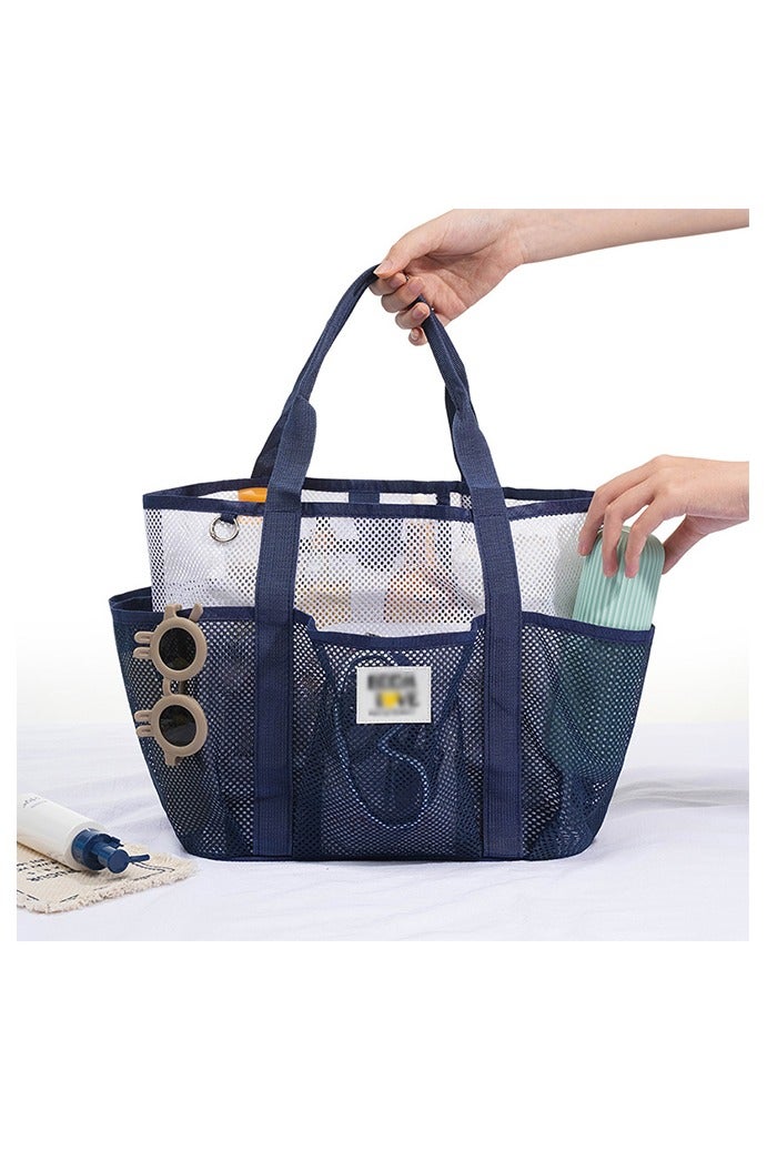 Lemon Breathable Mesh Beach Tote Bag with Pockets, Travel for Pool Cruise Family Picnic Vacation, Lightweight Essentials - Image 4