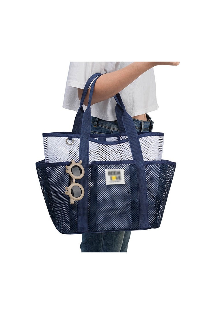 Lemon Breathable Mesh Beach Tote Bag with Pockets, Travel for Pool Cruise Family Picnic Vacation, Lightweight Essentials - Image 5