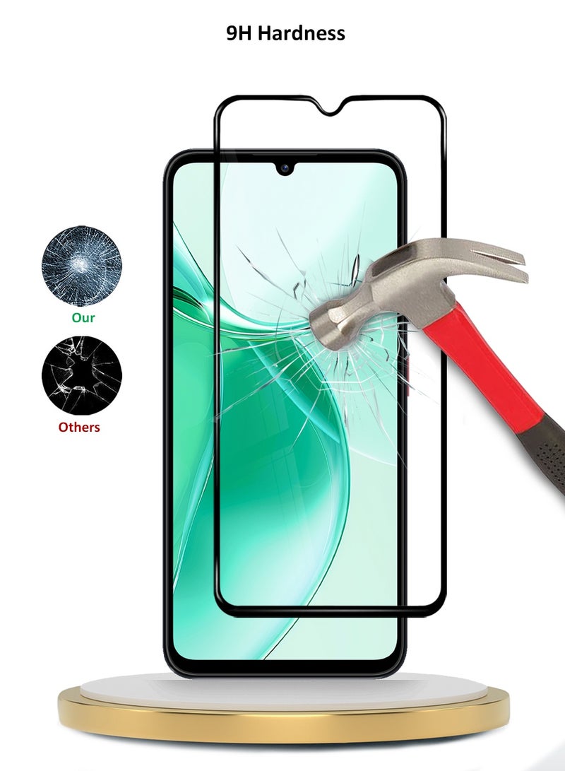 Wtech ZTE Blade A35 4G 2024 / ZTE Blade A55 4G 2024 / ZTE Blade A36 4G 2025 / ZTE Blade A76 5G 2025 / ZTE Blade A56 4G 2025 Premium E2E Series Full Glue Full Cover Tempered Glass Screen Protector (MSGECN) - Clear/Black - Image 3