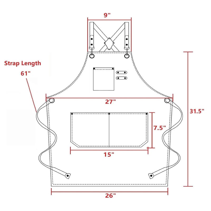 AFUN Chef Aprons for Men Women with Large Pockets, Cotton Canvas Cross Back Heavy Duty Adjustable Work Apron, Size M to XXL (Beige) - Image 2