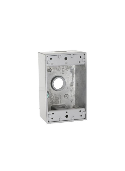 Hubbell-Bell 5320-0 Single Gang 3-1/2-Inch Outlets Weatherproof Box Gray