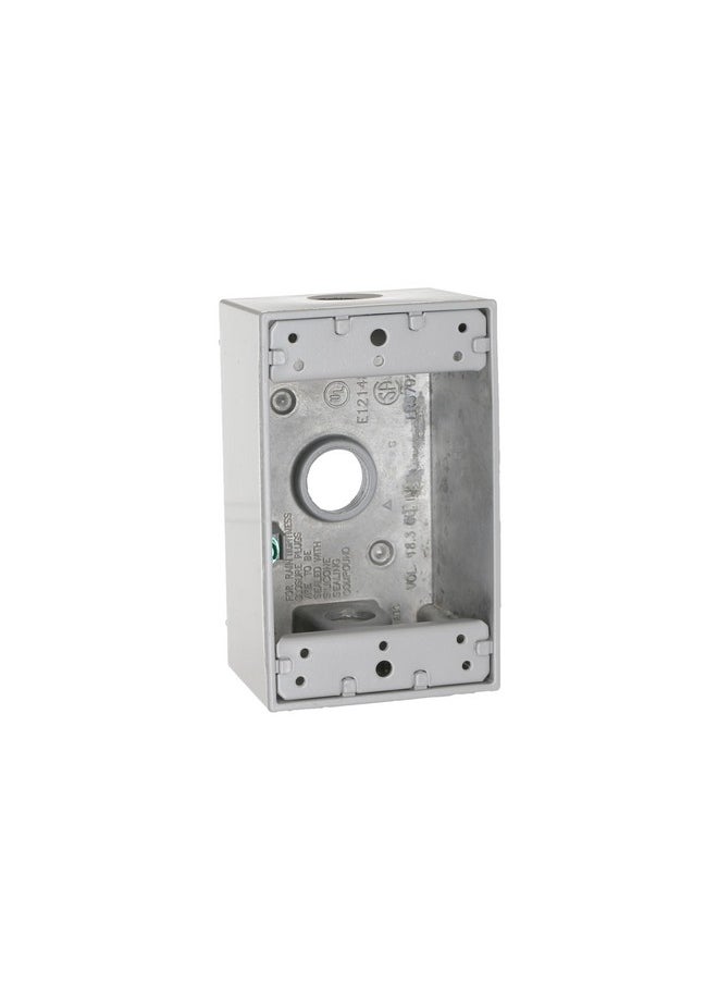 Bell Hubbell-Bell 5320-0 Single Gang 3-1/2-Inch Outlets Weatherproof Box Gray  - Image 1