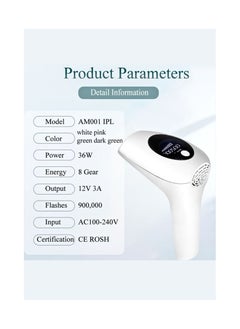 BLAZE IPL Laser Hair Removal Device with Razor and Sunglasses 900000 (White)  - Image 2