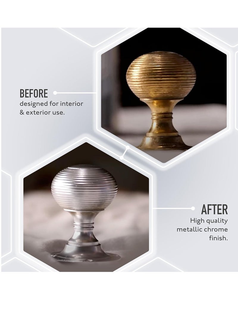 BOSNY B103 Chrome Aluminum Spray Enamel Paint 225g - High Brilliance Metallic Finish for Automotive, DIY, Metal, Wood, Plastic, Glass & Furniture - Fast Drying Anti-Rust Decorative Spray - Interior & Exterior Use - Premium Silver Chrome - Image 5