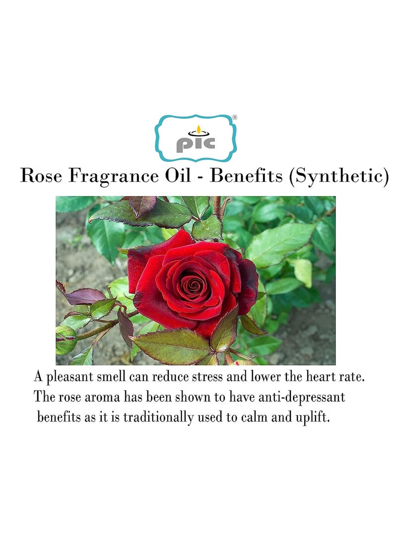 PIC PIC Handmade Fresh Cut Rose Scented Red Wax Pillar Candle (Pack of 6) PUREPC42346 Size 2.75 X 4 Inch  - Image 4