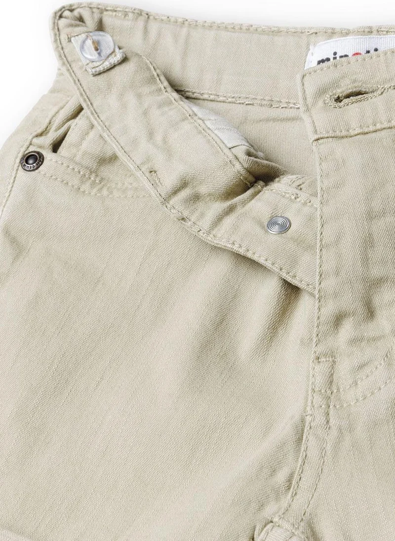 MINOTI Teen Boys Twill Shorts with Rolled Hems and Pockets