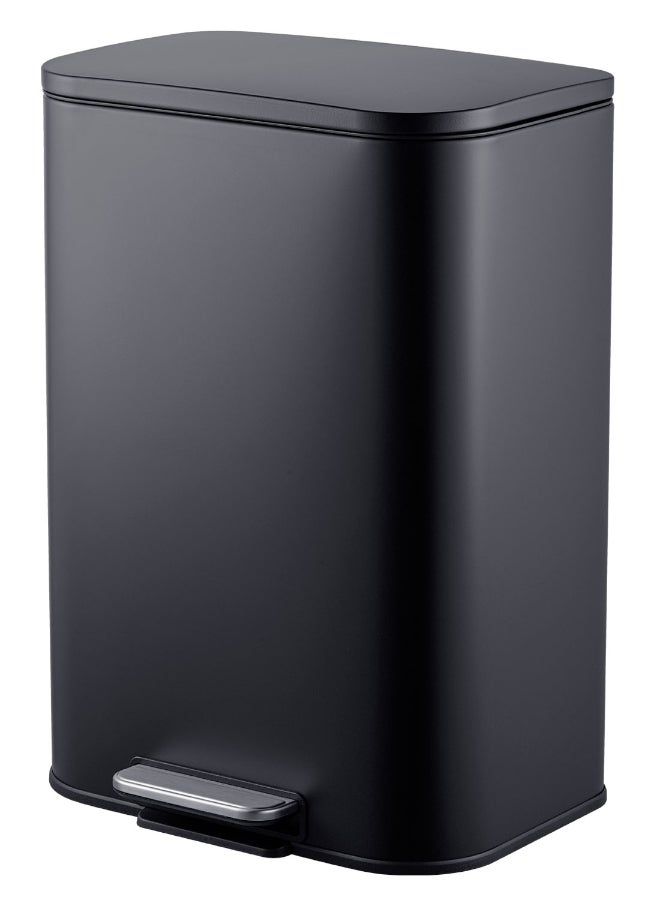 Noon East 50L Pedal Trash Bin with soft close Black 42.8x34x61 cm - Image 1