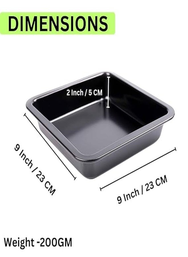 TrendyTrolley® Bread Loaf Pan & Square Cake Tin Set | 2 Pc Premium Non-Stick Bakeware Combo for Breads, Brownies, and Tea Cakes | Durable Oven Tray Set | Easy Release & Dishwasher Safe | Baking Gift - Image 5