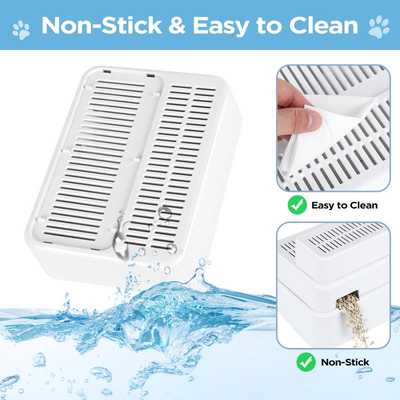 Himake Adjustable 3 Steps Litter Box Ramp, Cat Ramp for Litter Box with Litter Trapper, Litter Box Step for Small & Elderly Cats, Fits Automatic Litter Boxes (White) - Image 4