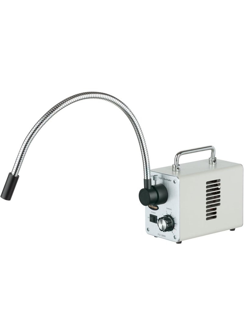 AmScope AmScope LED50WS 50W LED Fiber Optic Single Gooseneck Light Microscope Illuminator  - Image 1
