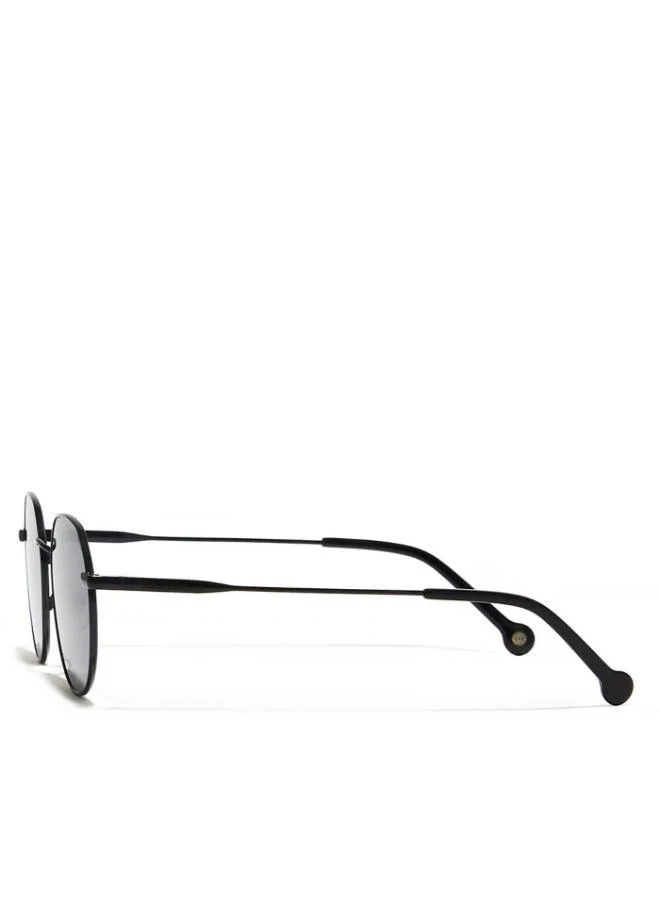 30Sundays WANDERLUST Men Black Sunglasses - Frame Material: Metal - Lens Color: Black - Frame Color: Black - Full Rim