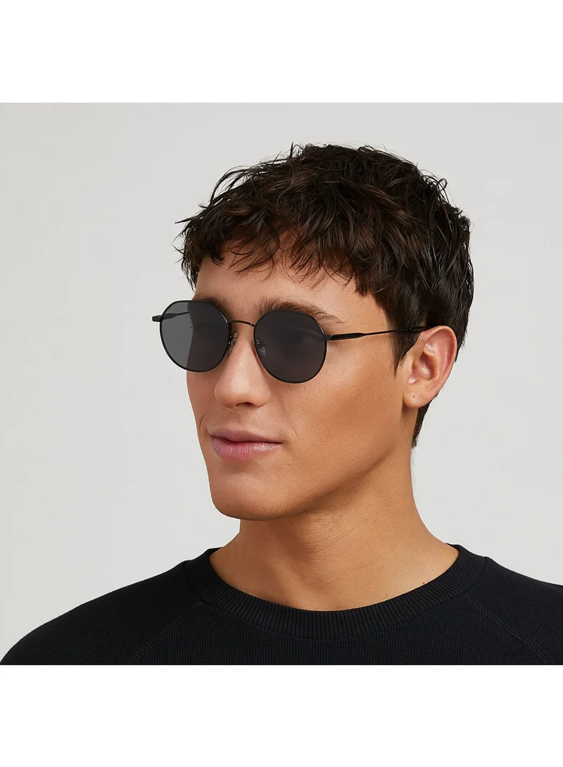 30Sundays WANDERLUST Men Black Sunglasses - Frame Material: Metal - Lens Color: Black - Frame Color: Black - Full Rim