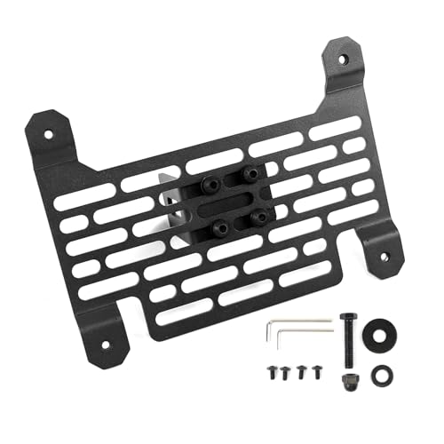 EVGoXMods Front License Plate Holder Mount Compatible with 2021-2026 Ford Bronco with HD Modular Bumper Tow Hooks License Plate Frame Relocation Bracket - Image 2