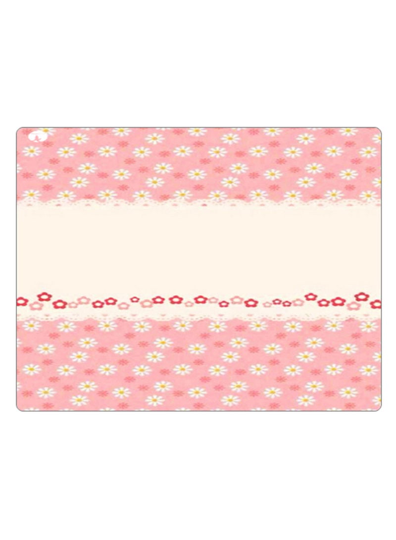 Printed Anti-Slip Gaming Mouse Pad White/Pink