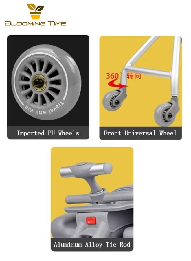 2-in-1 children's luggage, with two universal wheels and customs locks, can be brought on the plane, with a maximum load-bearing capacity of 50KG
