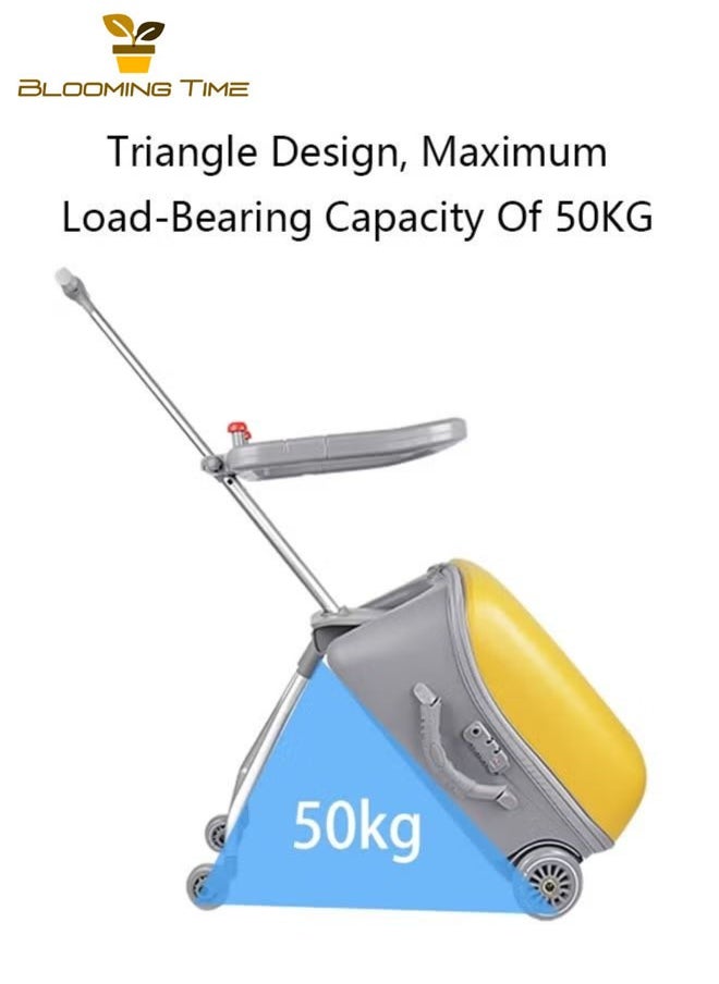 2-in-1 children's luggage, with two universal wheels and customs locks, can be brought on the plane, with a maximum load-bearing capacity of 50KG