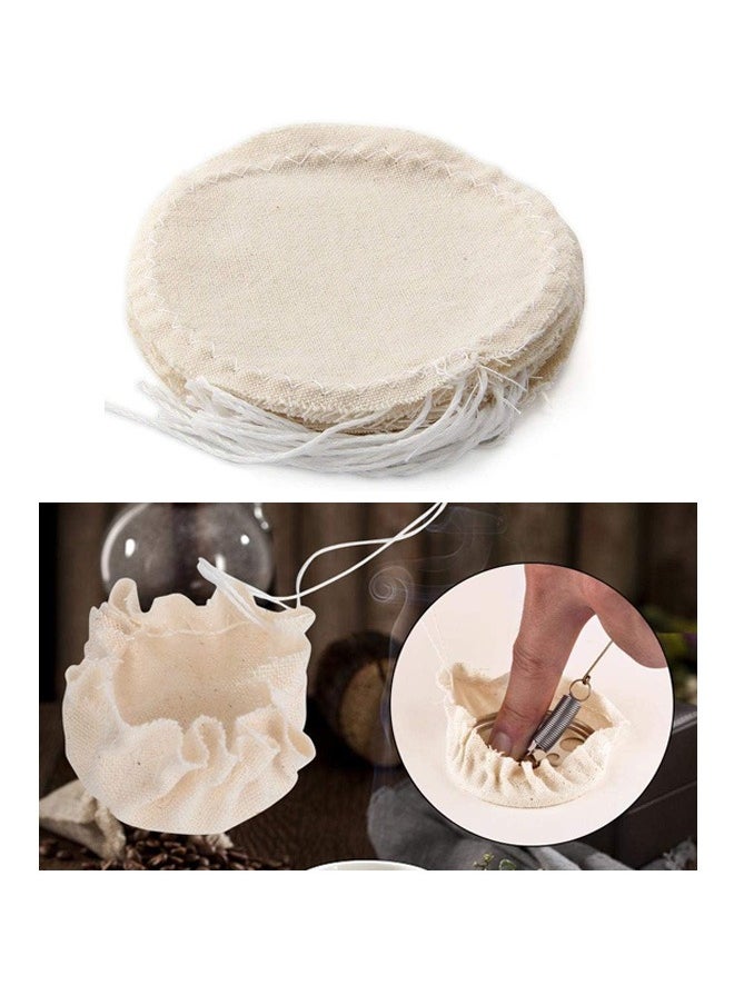 10Pcs Set Coffee and Tea Syphon Replacement Filter Cloth Coffee Filter Cloth Household Reusable Cotton Coffee Syphon Cloth Replacement Filter For Siphon Pot
