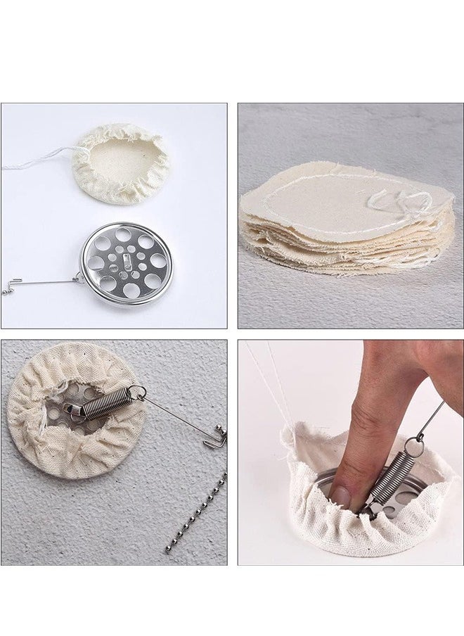 10Pcs Set Coffee and Tea Syphon Replacement Filter Cloth Coffee Filter Cloth Household Reusable Cotton Coffee Syphon Cloth Replacement Filter For Siphon Pot