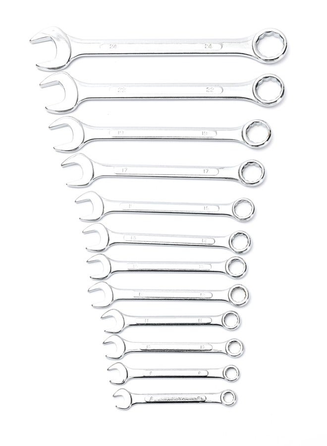 LAWAZIM Combination Spanner Set - 8-24inch, 12 Piece - Ratcheting Wrench Kit with Open-End & Box-End Design, Anti-Slip Grip, High-Torque Mechanism, Compact Carry Case | Ideal for Car, Home & Workshop - Image 2