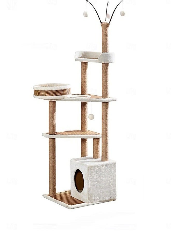 KLNAMAEAAN Multi-level cat tree with hideaway and perches, size: height 163 cm - Image 1