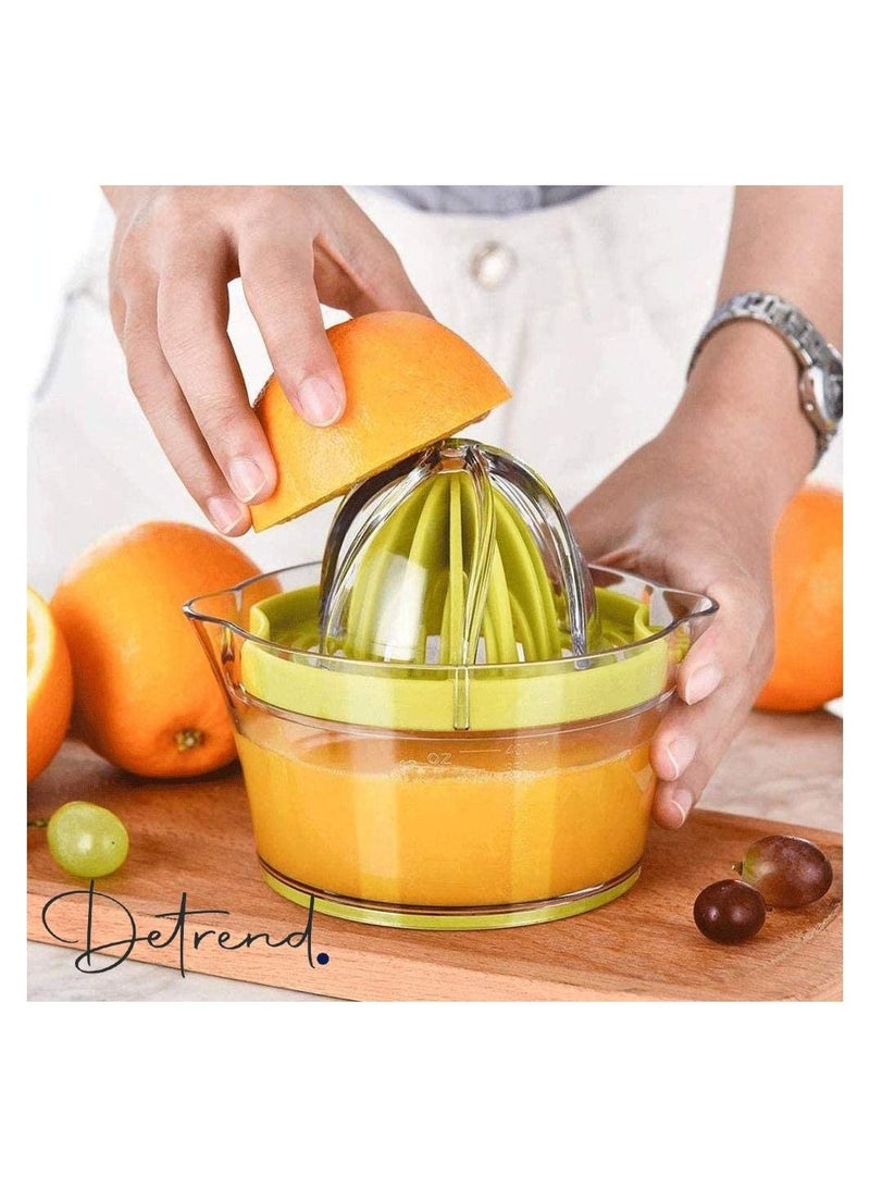 DETREND Manual Orange Juicer Extractor Citrus Fresh Juice Lemon Squeezer Reamer 4 in 1 Multi function Measuring Cup Garlic Greater Hand Press  - Image 1