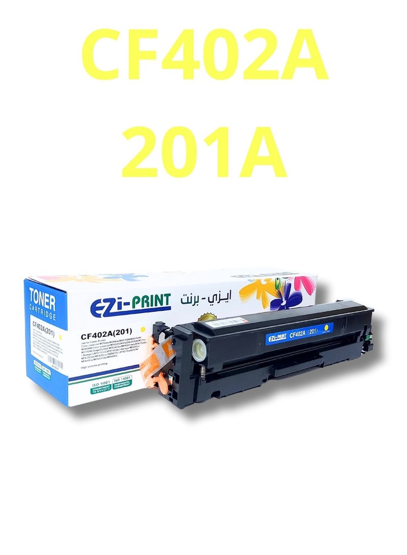 ايزي برنت حبر طابعة ليزر CF402A اصفر  من طقم  201A بديل لطابعات اتش بي ليزر جيت برو (MFP M277dw, M277n, M277c6, M274n, M252dw, M252n) - Image 1