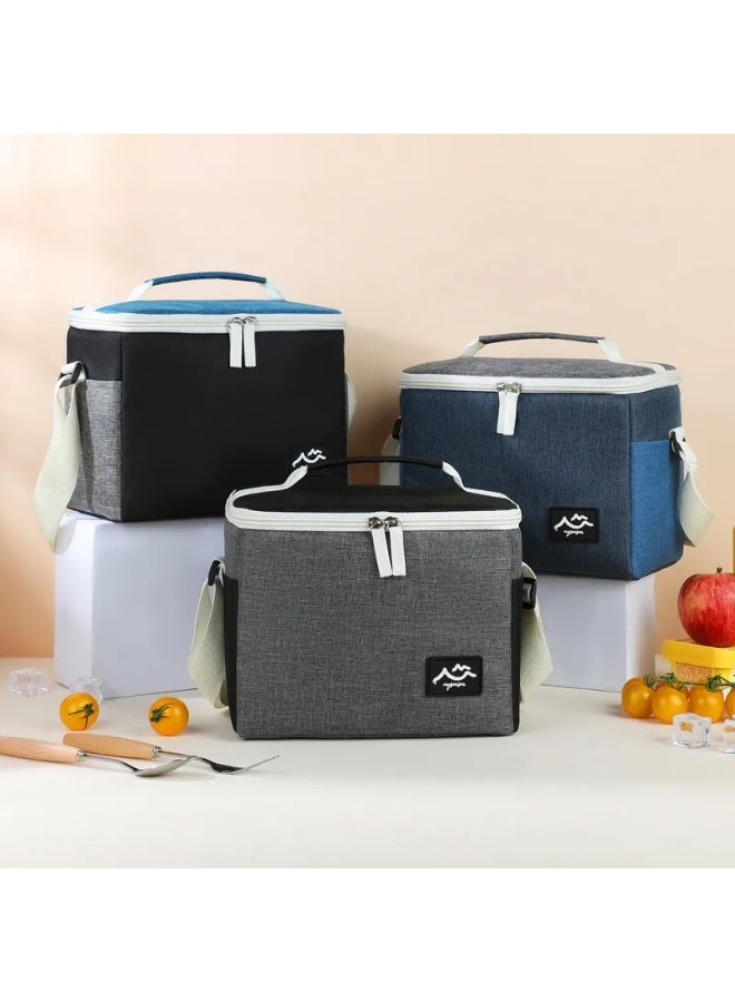 Insulated Lunch Bag for Travel – Multi-Purpose Storage Bag with Adjustable Strap for Office, Work, and Outdoor Activities – Black - Image 2