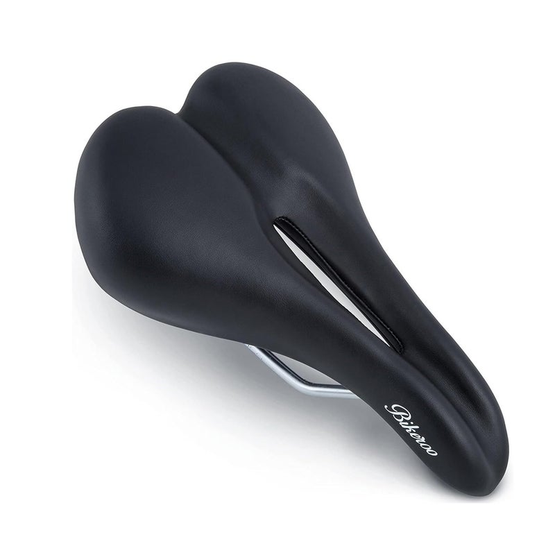Bikeroo Narrow Nose Road Bike Saddle - Chafe Rub Reduction For Comfort  Flexibility For Street Riding Commuting Stationary Bicycle Exercise - 7"" W X 10"" L - Image 1
