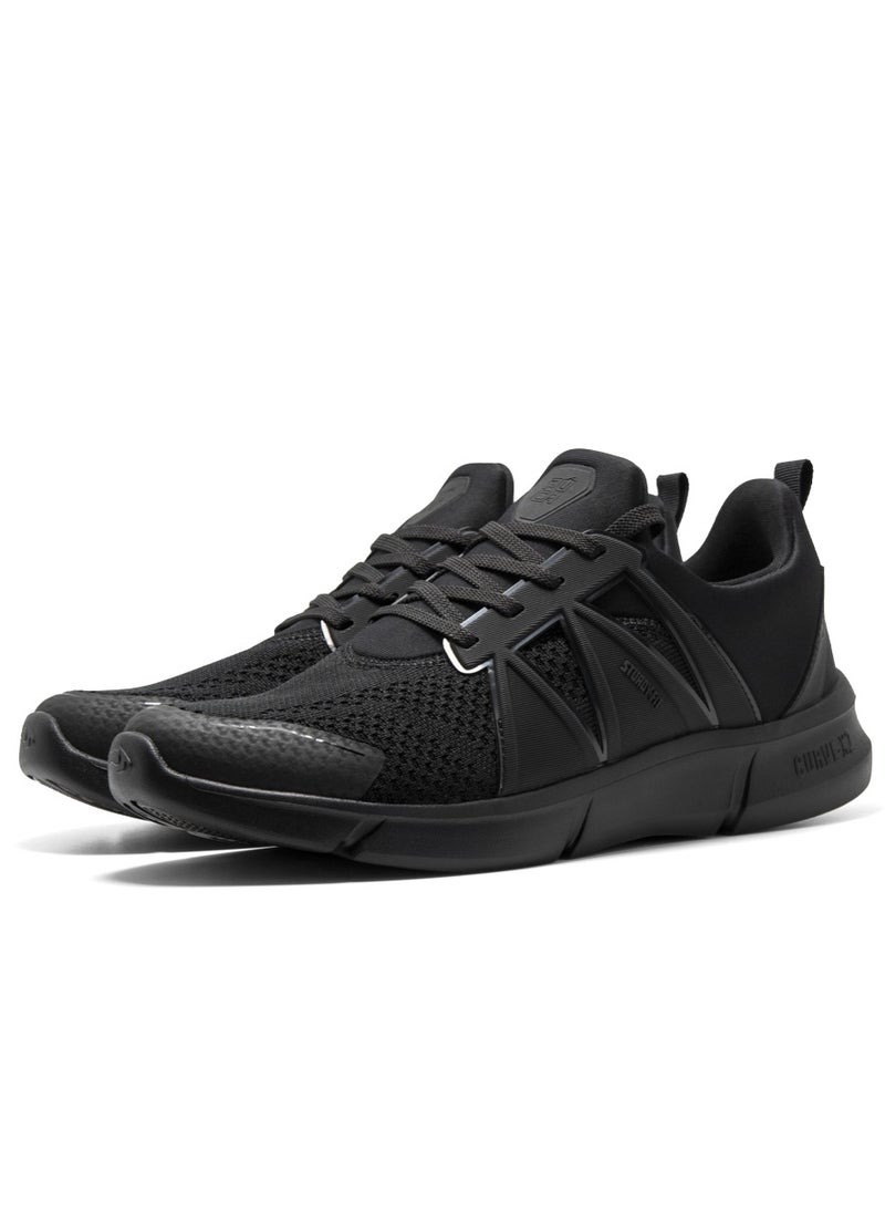 PUCA PUCA Sneakers for Men | Light Weight Casual Men's Shoes with Mesh Outer | X-Seven Black  - Image 2