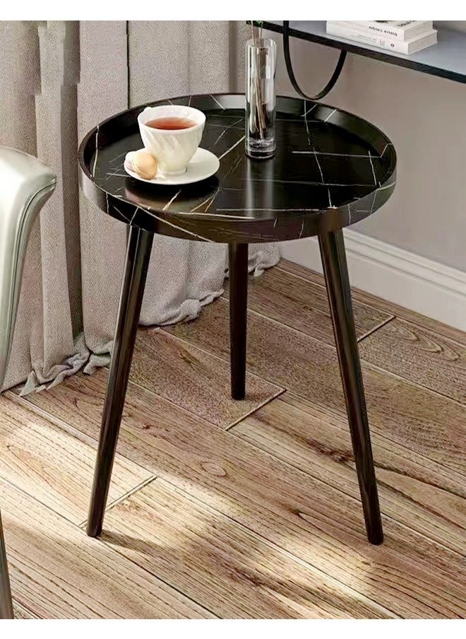 Raffine Multipurpose Modern Design Nordic Style Luxury Round Coffee Table Stable Base Side Table Center Table for Living Room Home Office 50x50x48 cm  - Image 3
