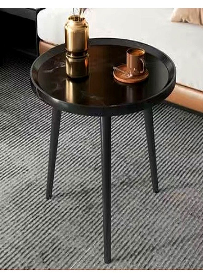 Raffine Multipurpose Modern Design Nordic Style Luxury Round Coffee Table Stable Base Side Table Center Table for Living Room Home Office 50x50x48 cm  - Image 4