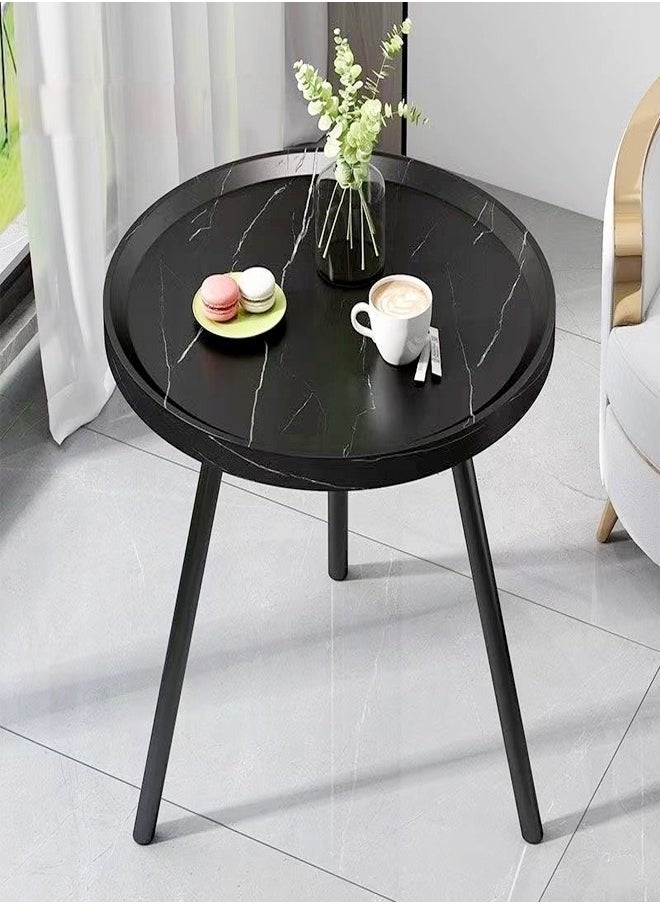 Raffine Multipurpose Modern Design Nordic Style Luxury Round Coffee Table Stable Base Side Table Center Table for Living Room Home Office 50x50x48 cm  - Image 5