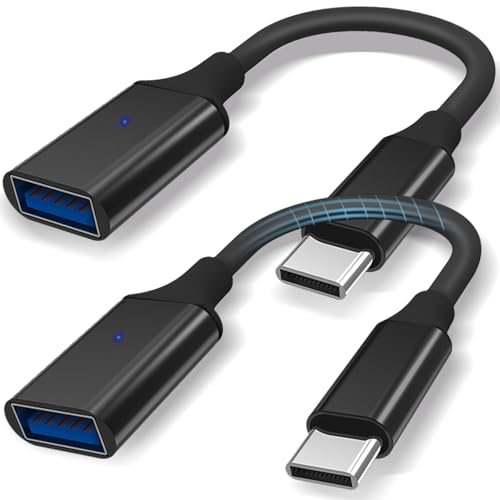 OITYEUF USB C to USB 3.0 Adapter 2 Pack, Type C Male to USB Female OTG Cable Thunderbolt to USB Adapter Compatible for iPhone 16 15 Pro Max iPad MacBook Pro/Air 2023 2022 M1 M2 Galaxy S23 S22 Note 10 - Image 1
