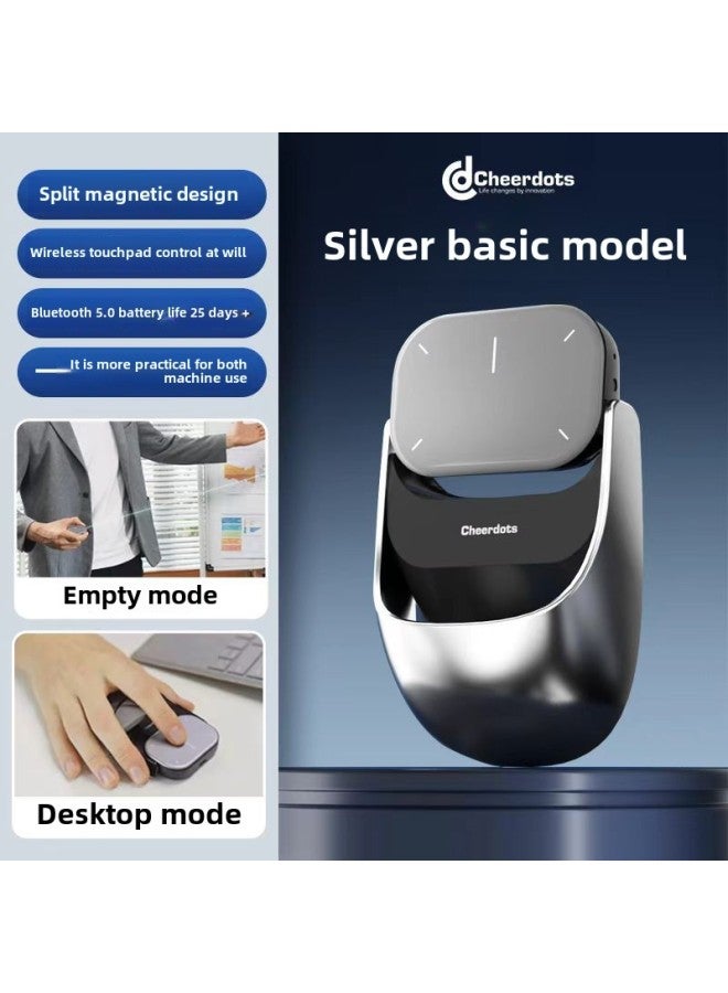 Cheerdots Split Air Mouse AI Intelligent Voice Speech Wireless Bluetooth  Recording Translation-Color:Silver Basic Version (remote Control + Touchpad)  - Image 1