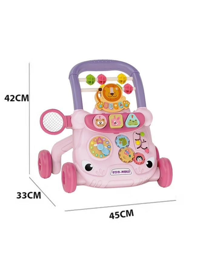 أيينجل مشاية أطفال، مشاية دفع متعددة الوظائف، مشاية أطفال مضادة للانقلاب، لعبة لوحة ألعاب متعددة الوظائف، مركز أنشطة للأطفال، لعبة تعلم الموسيقى للأطفال، هدية للعطلات، مناسبة للأولاد والبنات (وردي) - Image 2